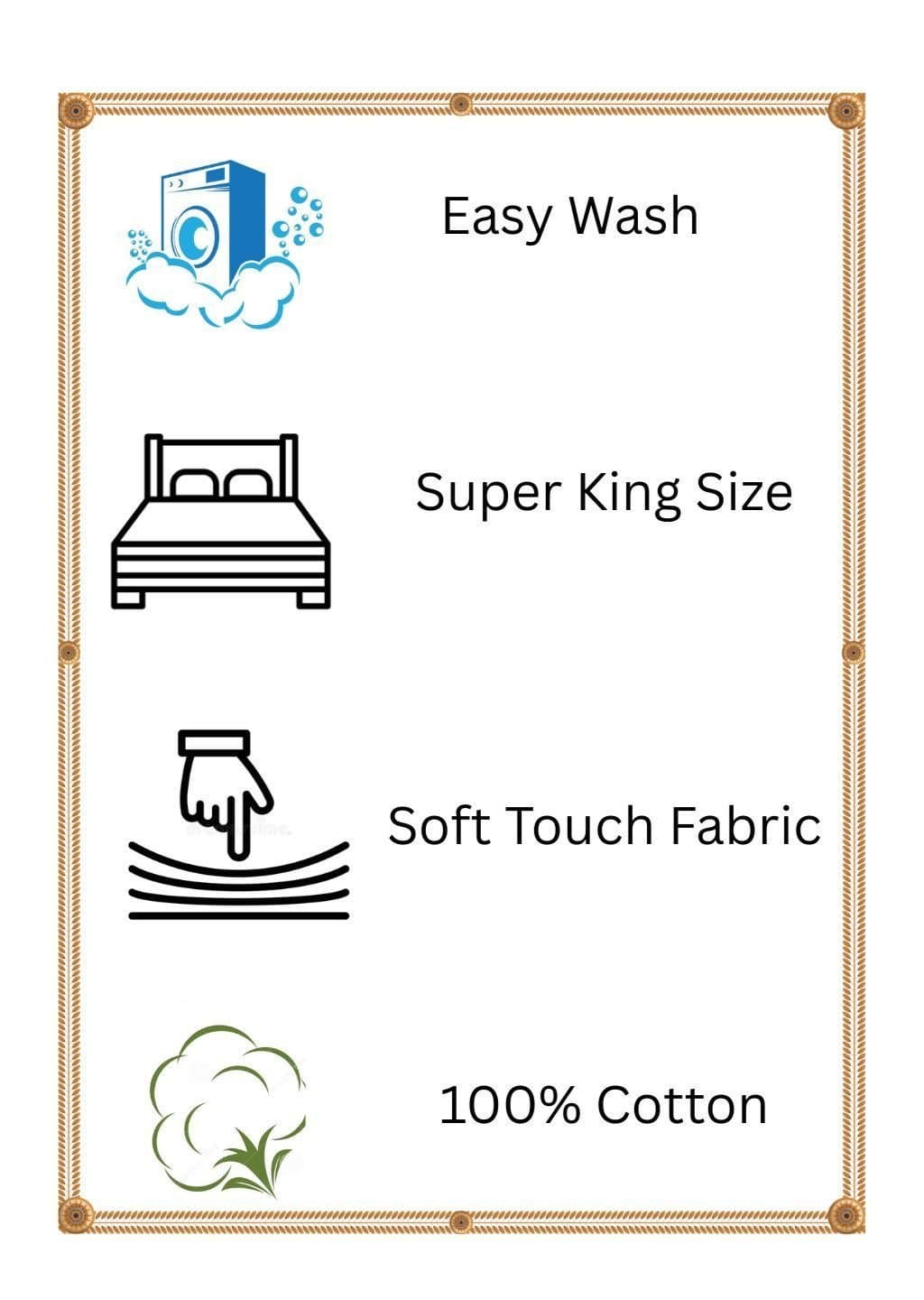 Leaf Tale Collection | 600TC | 100% Cotton | Floral Design (108"x108"/274cmx274cm) view 5