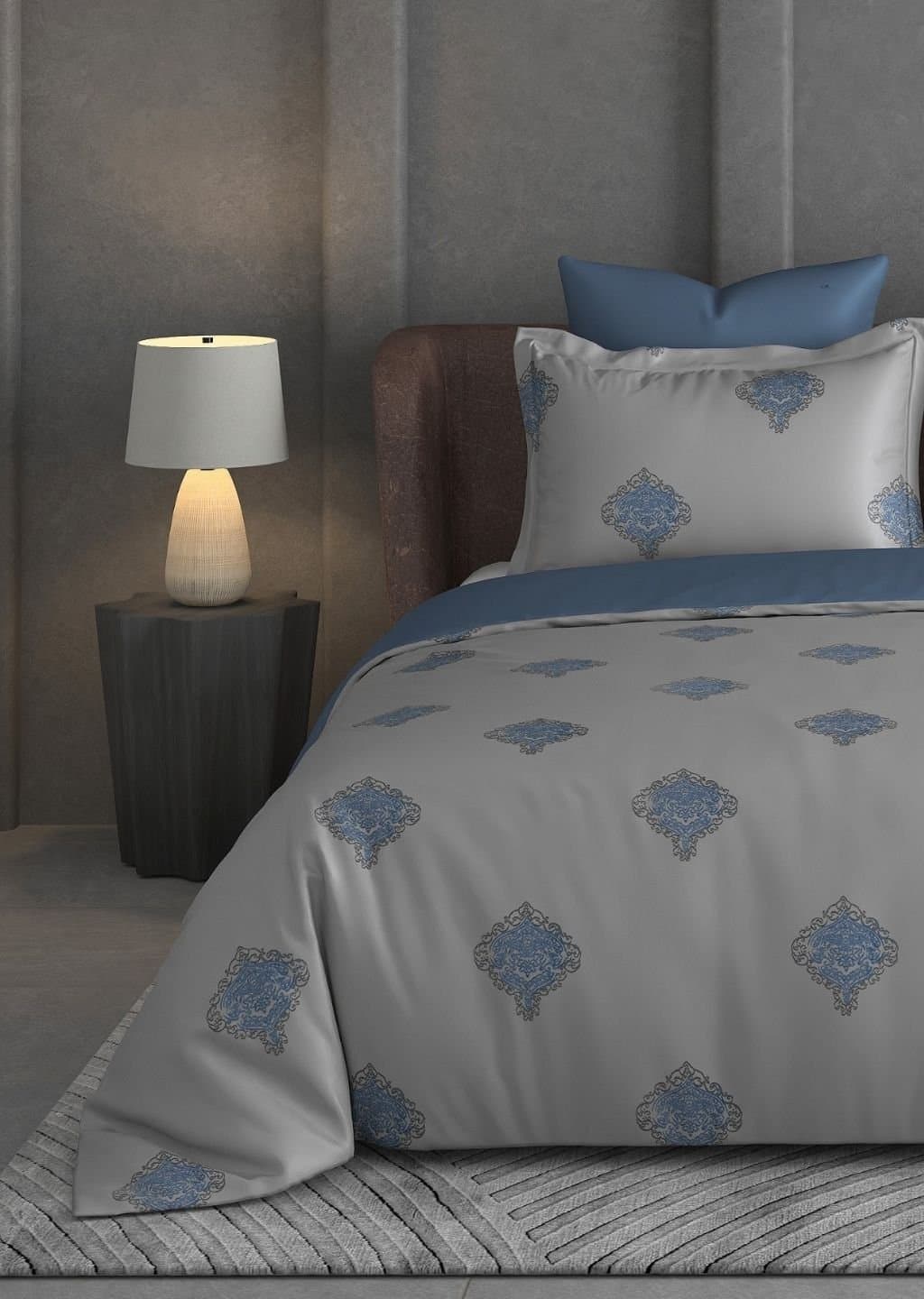 Leaf Tale Collection | 600TC | 100% Cotton | Floral Design (108"x108"/274cmx274cm) view 2