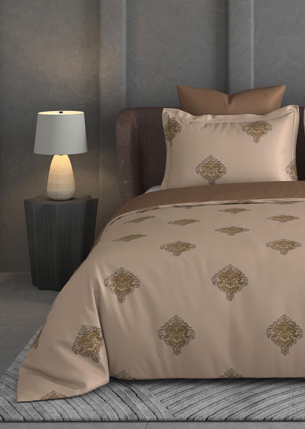 Leaf Tale Collection | 600TC | 100% Cotton | Floral Design (108"x108"/274cmx274cm) view 9
