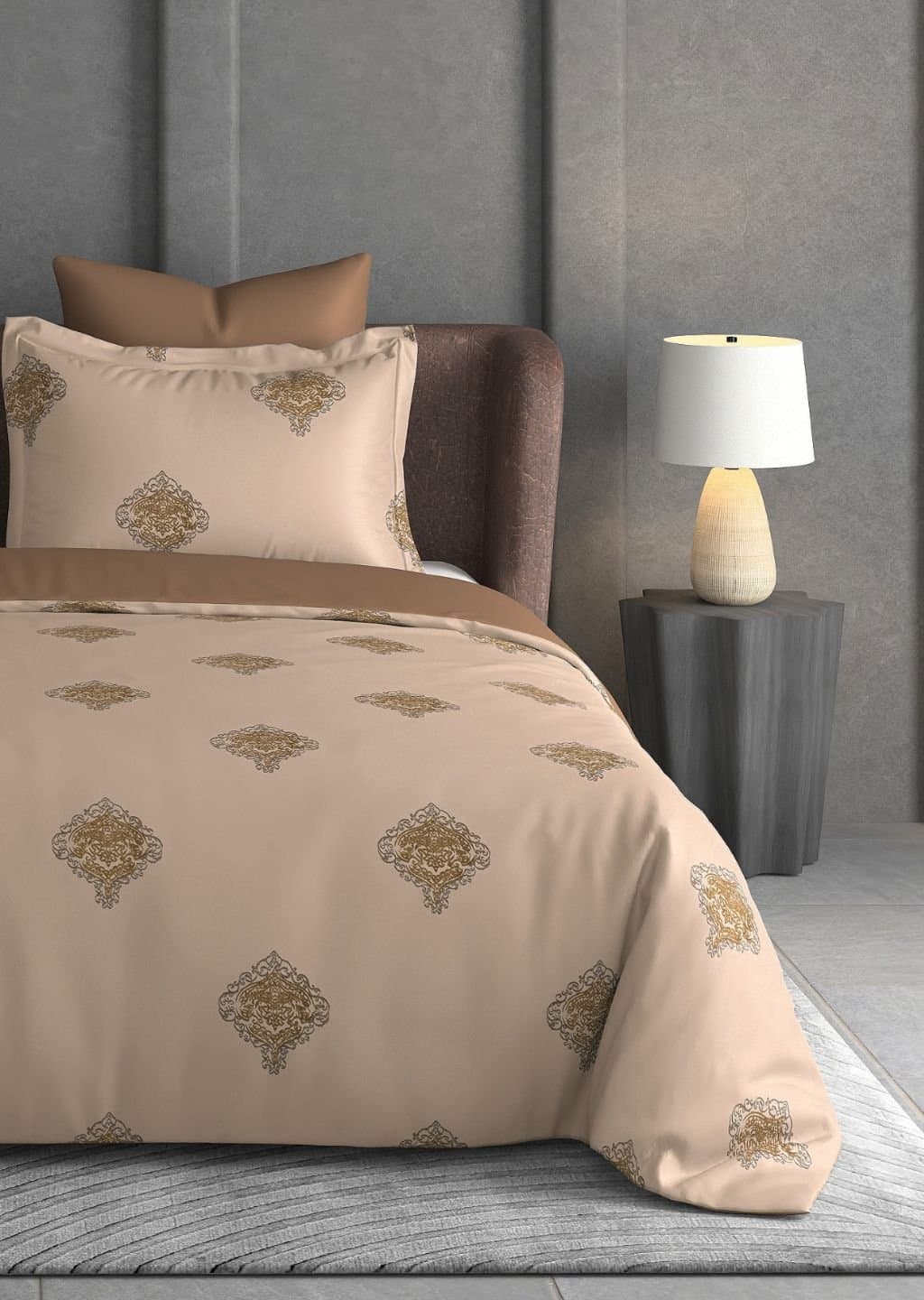 Leaf Tale Collection | 600TC | 100% Cotton | Floral Design (108"x108"/274cmx274cm) view 10