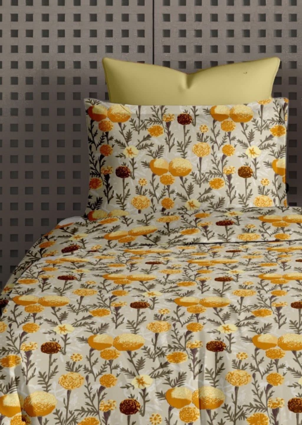 Satiny | 100% Cotton | Floral Design (108"x108"/274cmx274cm) | 144TC Superking Bedsheet view 7