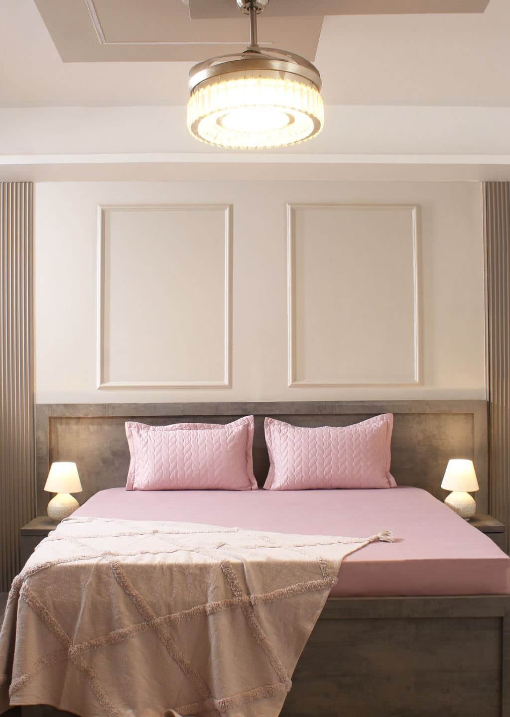 Aura-Quilt Collection | 100% Cotton | Solids | 2 Quilted Pillow Covers | 300TC