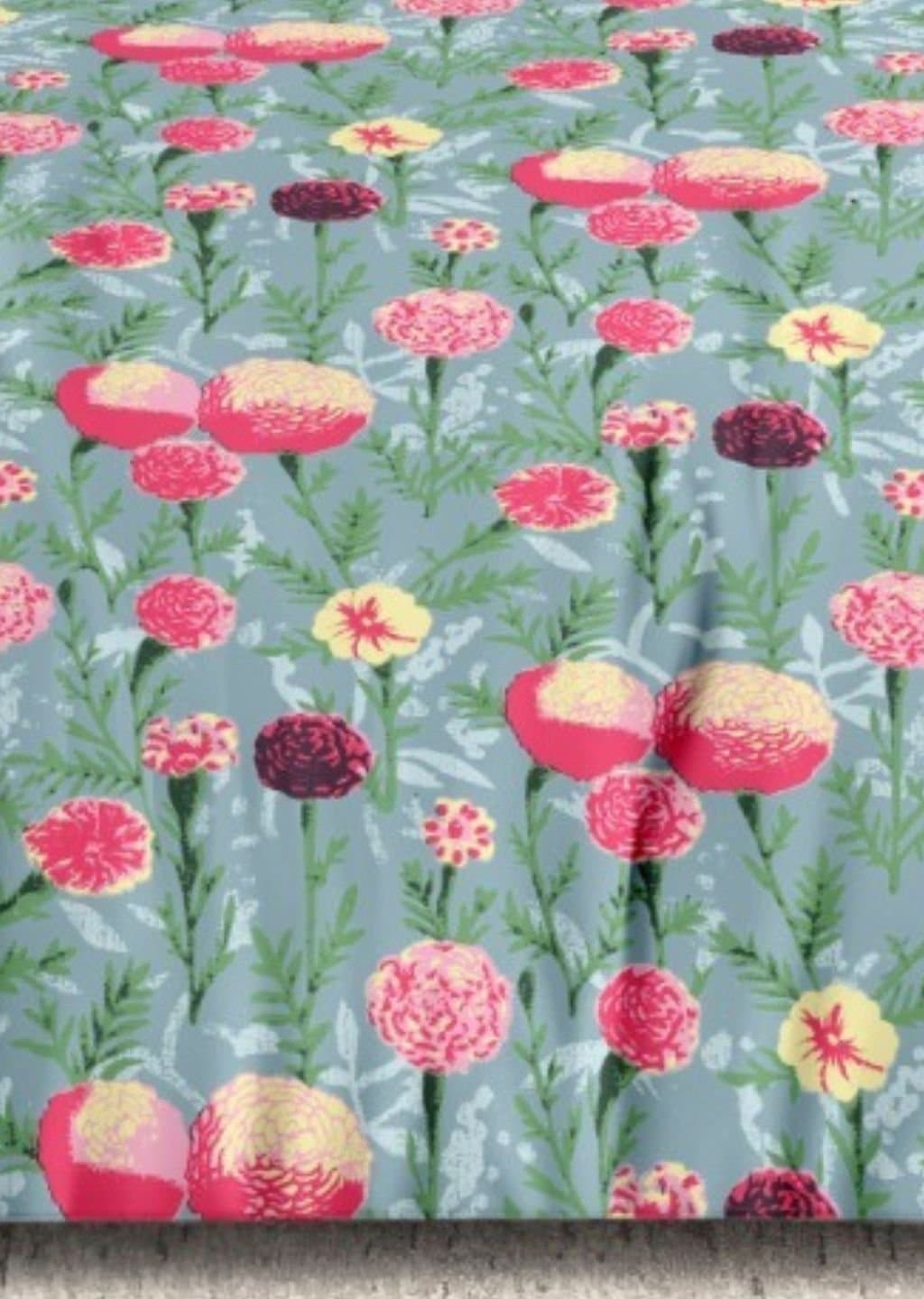 Satiny | 100% Cotton | Floral Design (108"x108"/274cmx274cm) | 144TC Superking Bedsheet view 5