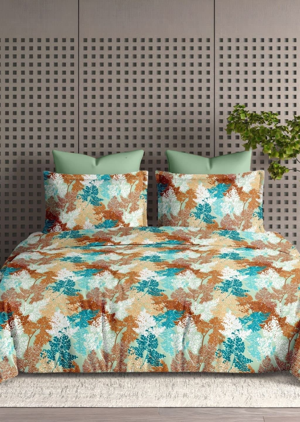 Satiny | 100% Cotton | Floral Design (108"x108"/274cmx274cm) | 144TC Superking Bedsheet view 6