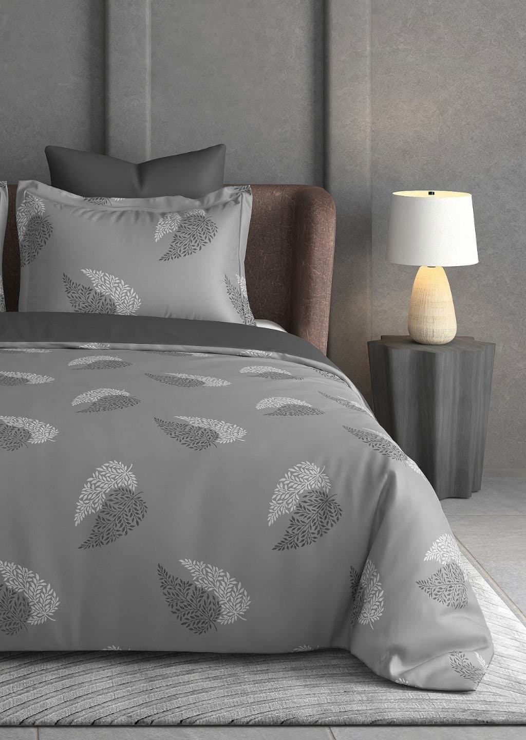 Leaf Tale Collection | 100% Cotton | Floral Design (108"x108"/274cmx274cm) | 600TC Superking Bedsheet view 5