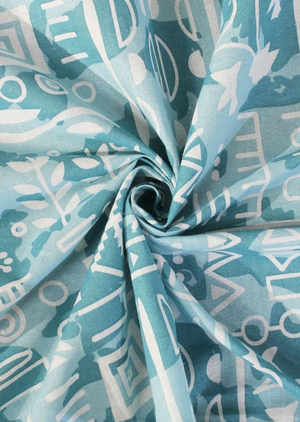 Essentials | 100% Cotton | Geometric Design (108"x108"/274cmx274cm) | 144TC Superking Bedsheet view 10