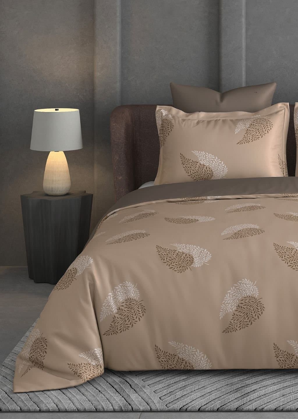 Leaf Tale Collection | 100% Cotton | Floral Design (108"x108"/274cmx274cm) | 600TC Superking Bedsheet view 11