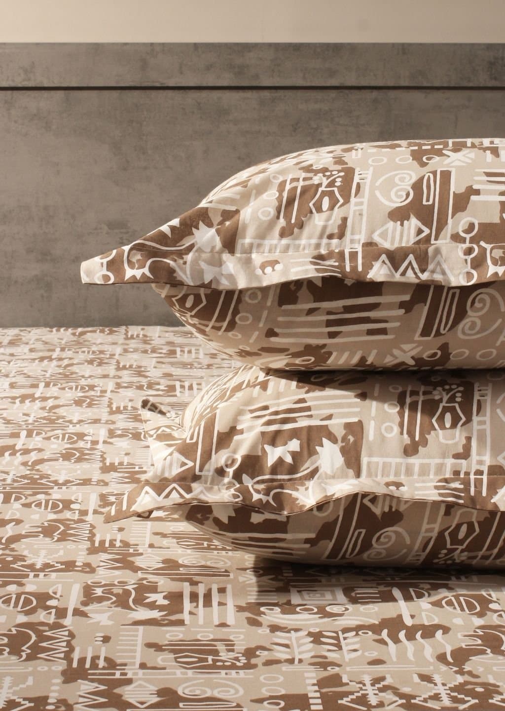 Essentials | 100% Cotton | Geometric Design (108"x108"/274cmx274cm) | 144TC Superking Bedsheet view 19
