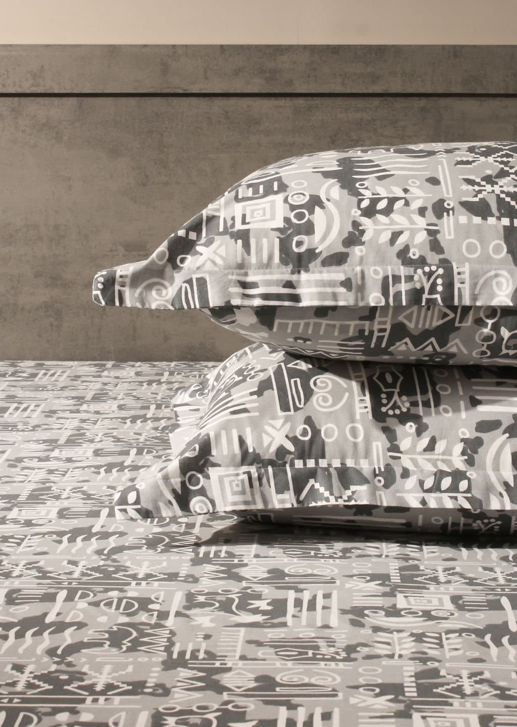 Essentials | 100% Cotton | Geometric Design (108"x108"/274cmx274cm) | 144TC Superking Bedsheet view 14