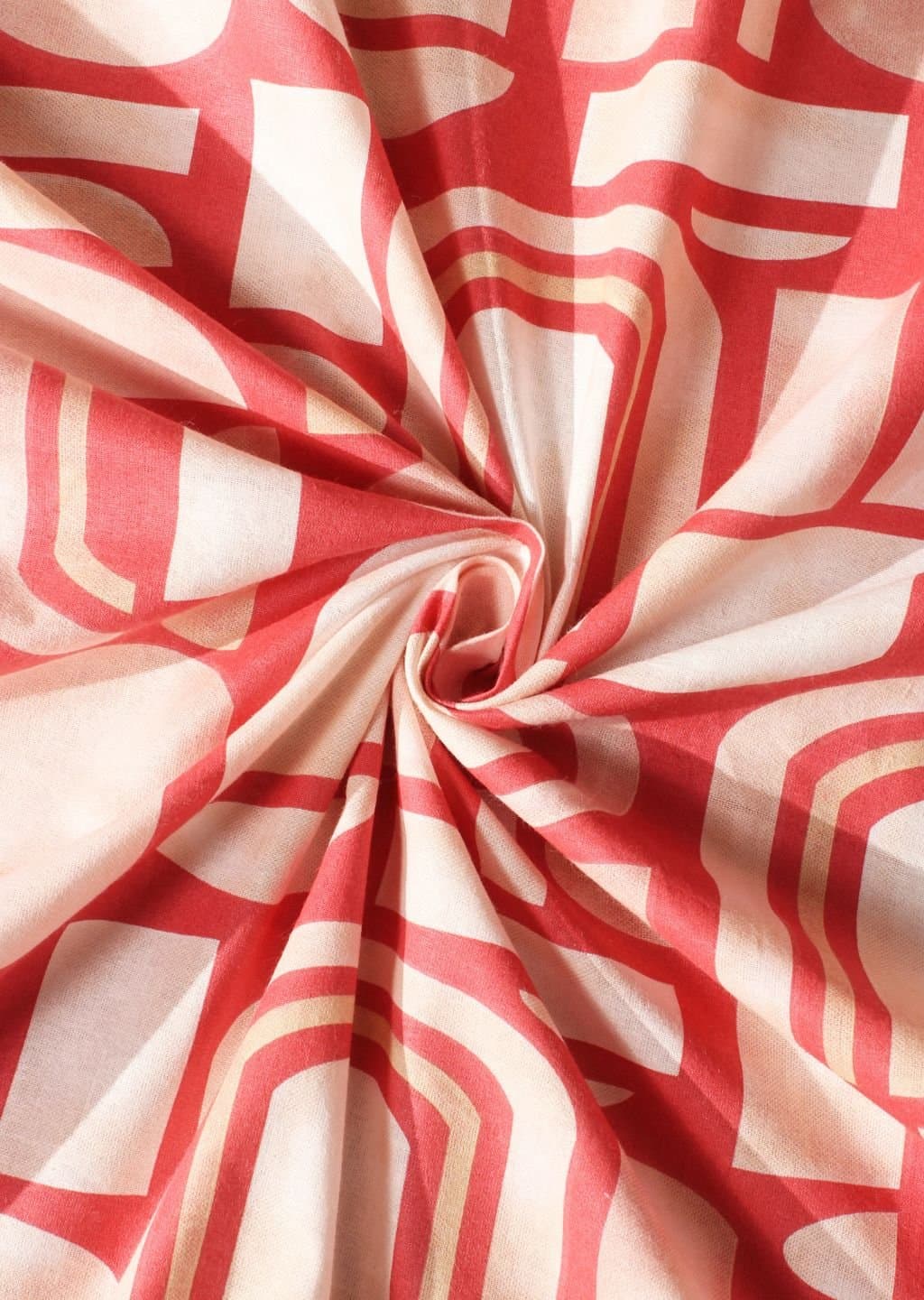 Essentials | 100% Cotton | Geometric Design (108"x108"/274cmx274cm) | 144TC Superking Bedsheet view 5