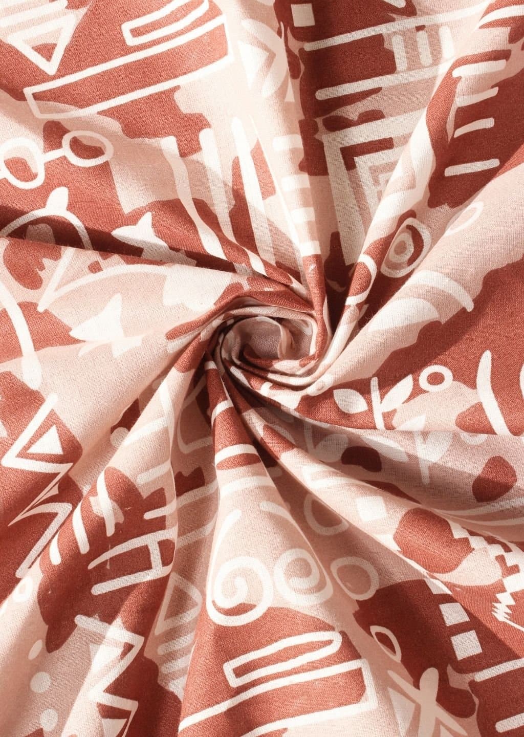 Essentials | 100% Cotton | Geometric Design (108"x108"/274cmx274cm) | 144TC Superking Bedsheet view 5
