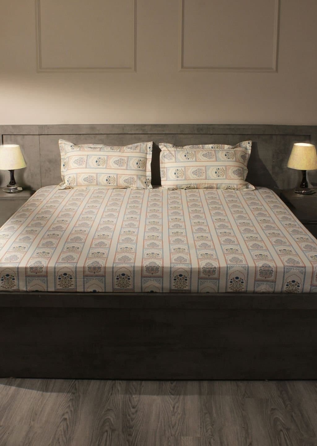 Essentials | 100% Cotton | Floral Design (108"x108"/274cmx274cm) | 144TC Superking Bedsheet view 7