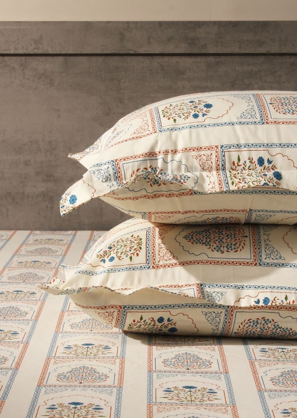 Essentials | 100% Cotton | Floral Design (108"x108"/274cmx274cm) | 144TC Superking Bedsheet view 9