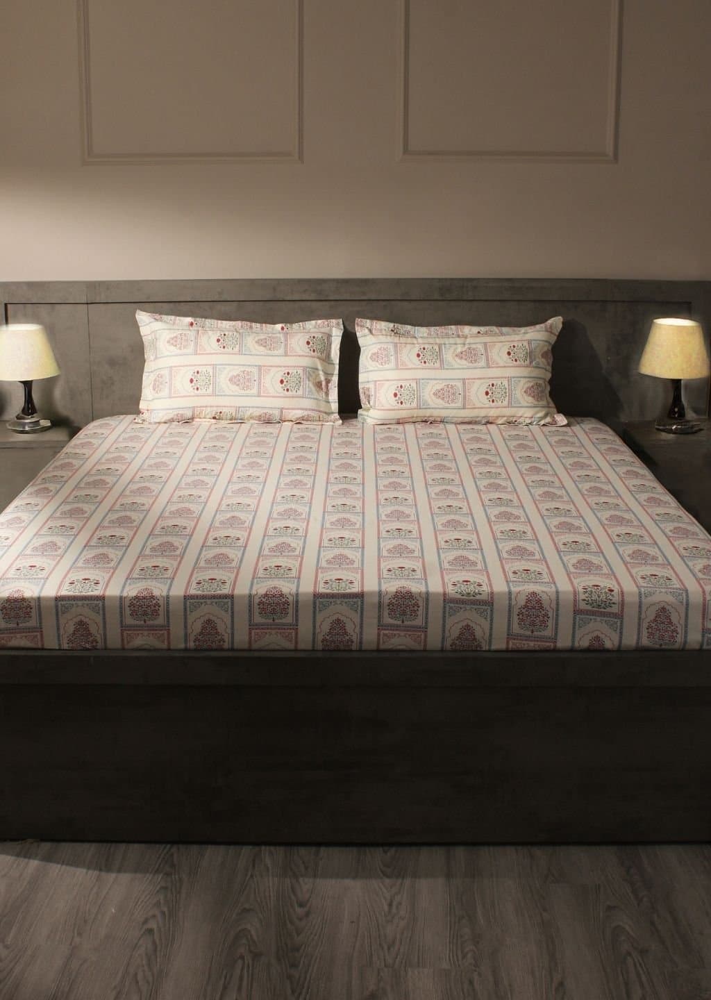 Essentials | 100% Cotton | Floral Design (108"x108"/274cmx274cm) | 144TC Superking Bedsheet view 12