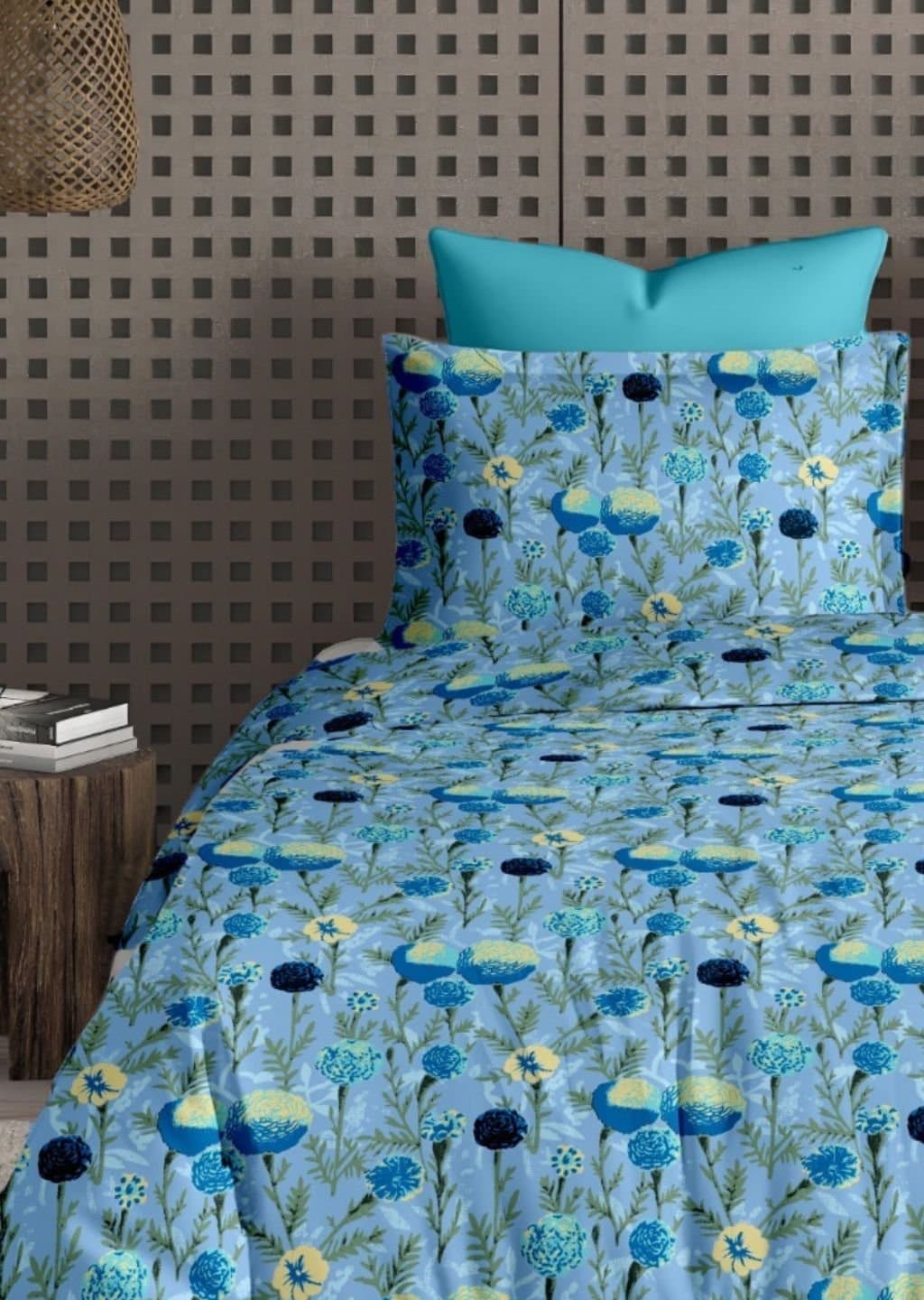 Satiny | 100% Cotton | Floral Design (108"x108"/274cmx274cm) | 144TC Superking Bedsheet view 11