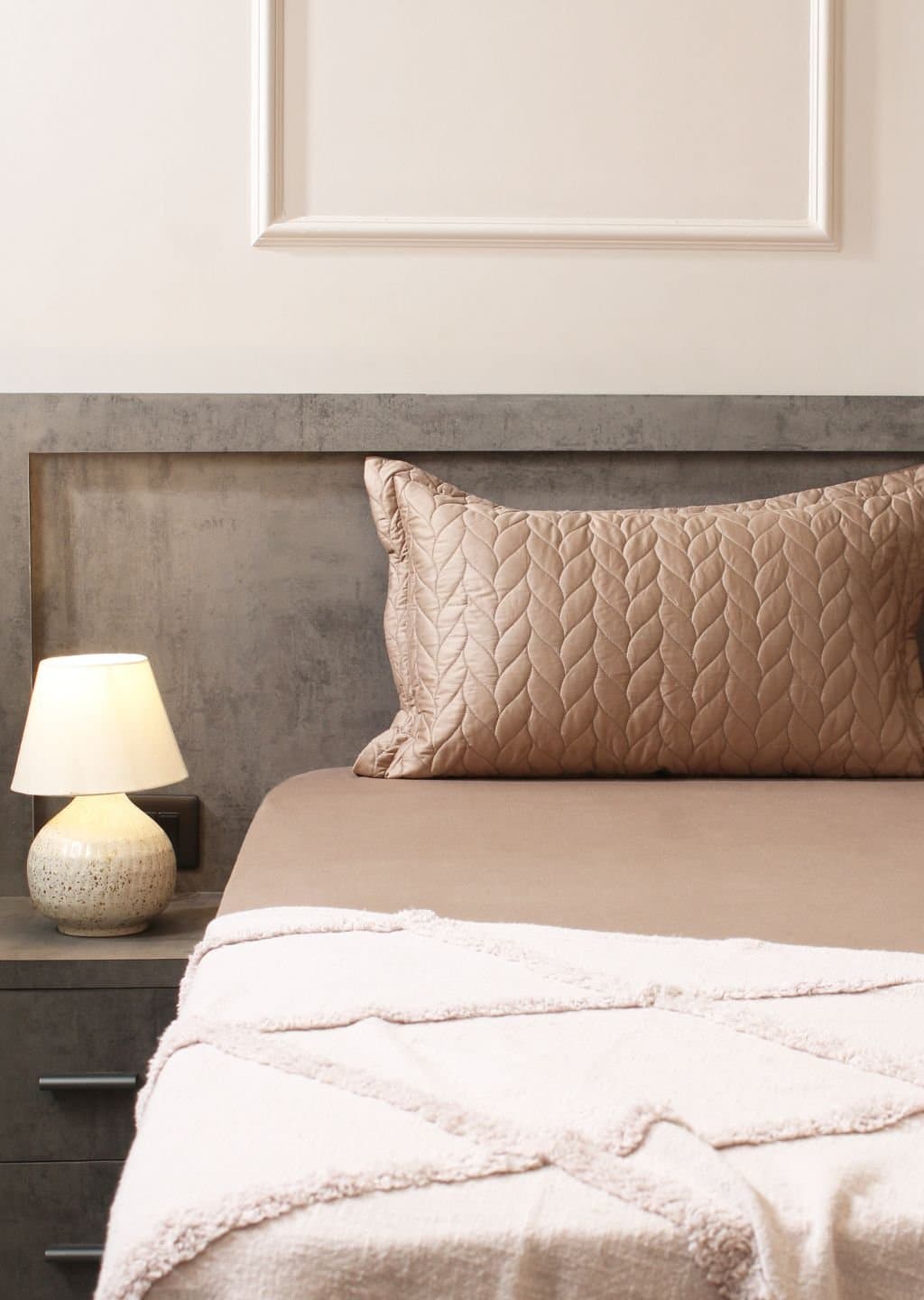 Aura-Quilt Collection | 100% Cotton | Solids | 2 Quilted Pillow Covers | 300TC view 14