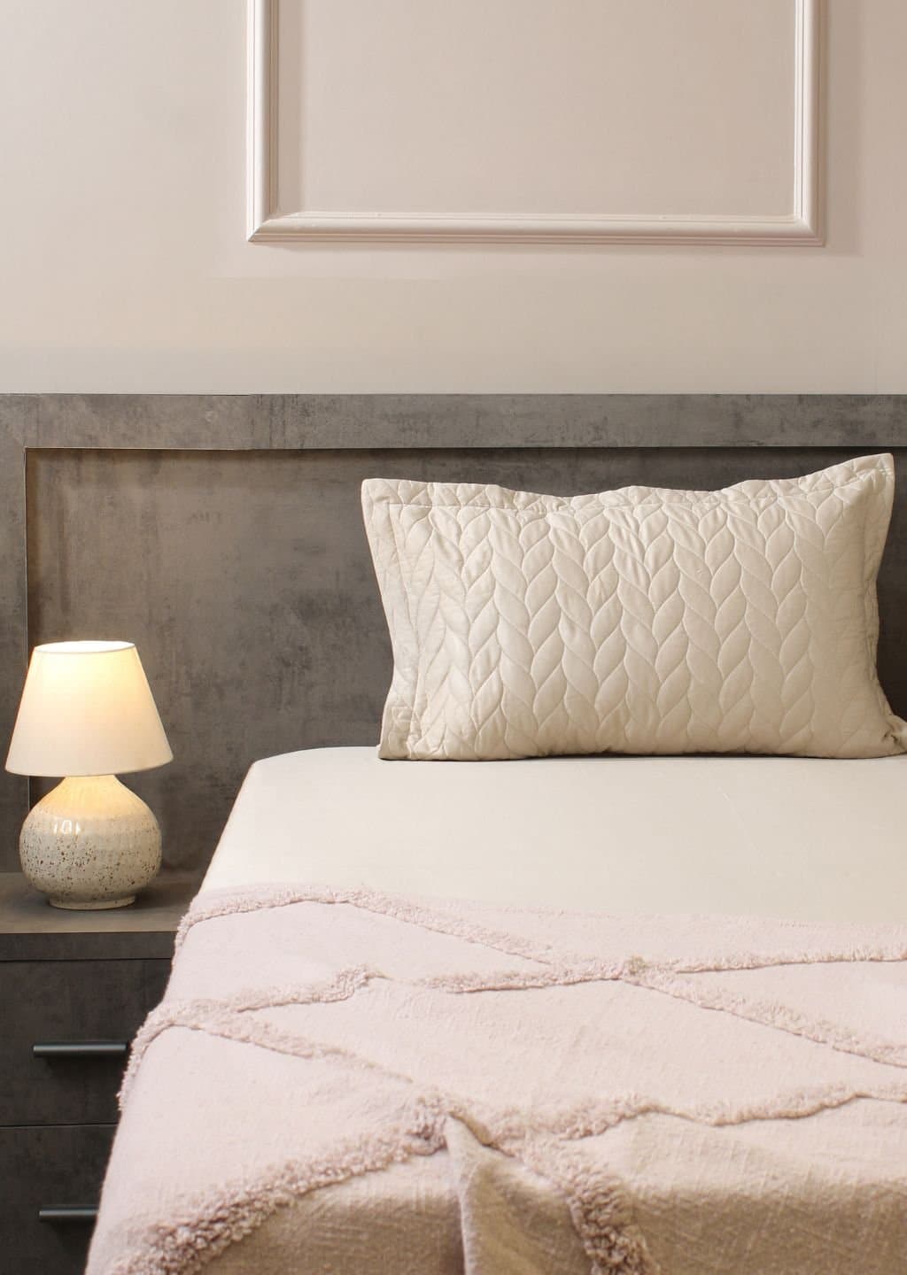 Aura-Quilt Collection | 100% Cotton | Solids | 2 Quilted Pillow Covers | 300TC view 8