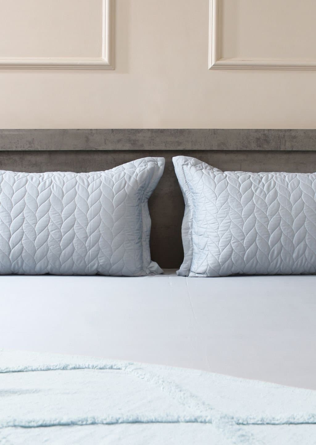 Aura-Quilt Collection | 100% Cotton | Solids | 2 Quilted Pillow Covers | 300TC view 20