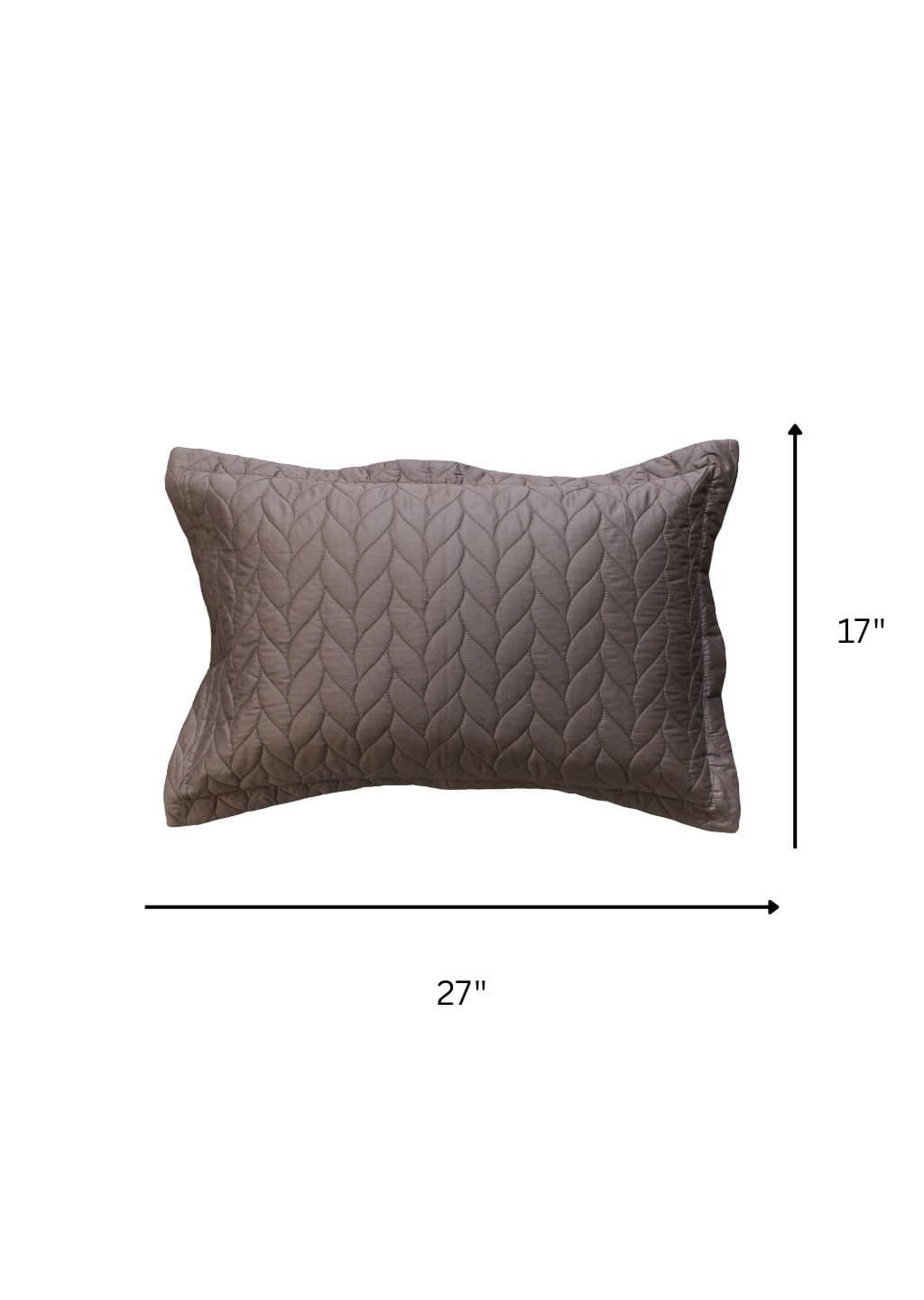 Aura-Quilt Collection | 100% Cotton | Solids | 2 Quilted Pillow Covers | 300TC view 55