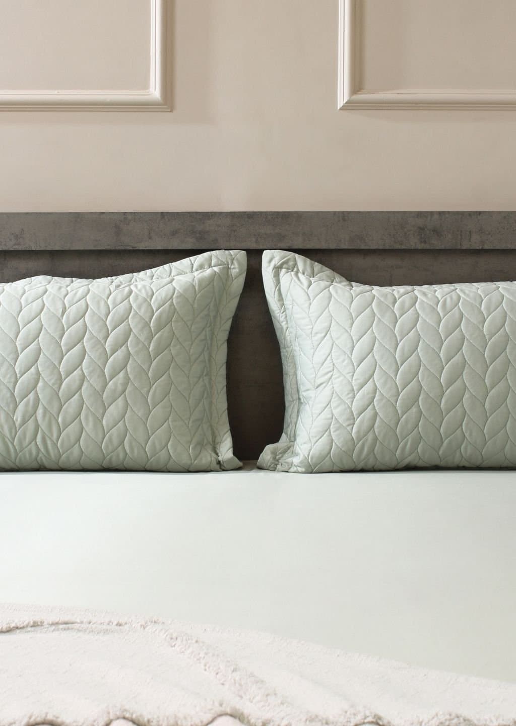 Aura-Quilt Collection | 100% Cotton | Solids | 2 Quilted Pillow Covers | 300TC view 46