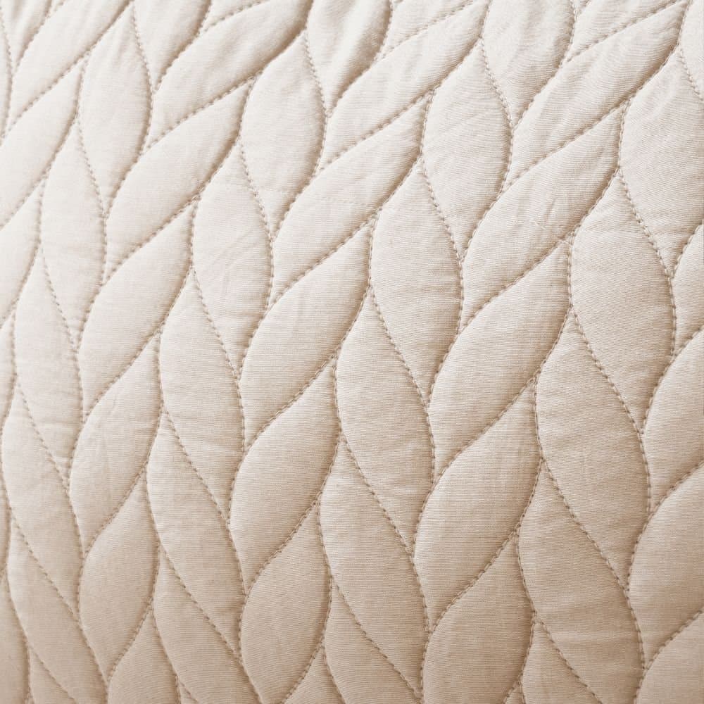Aura-Quilt Collection | 100% Cotton | Solids (108″x108″/274cmx274cm) | 300TC Superking Size Bedsheet with 2 Quilted Pillow Covers | Warm Sand view 5