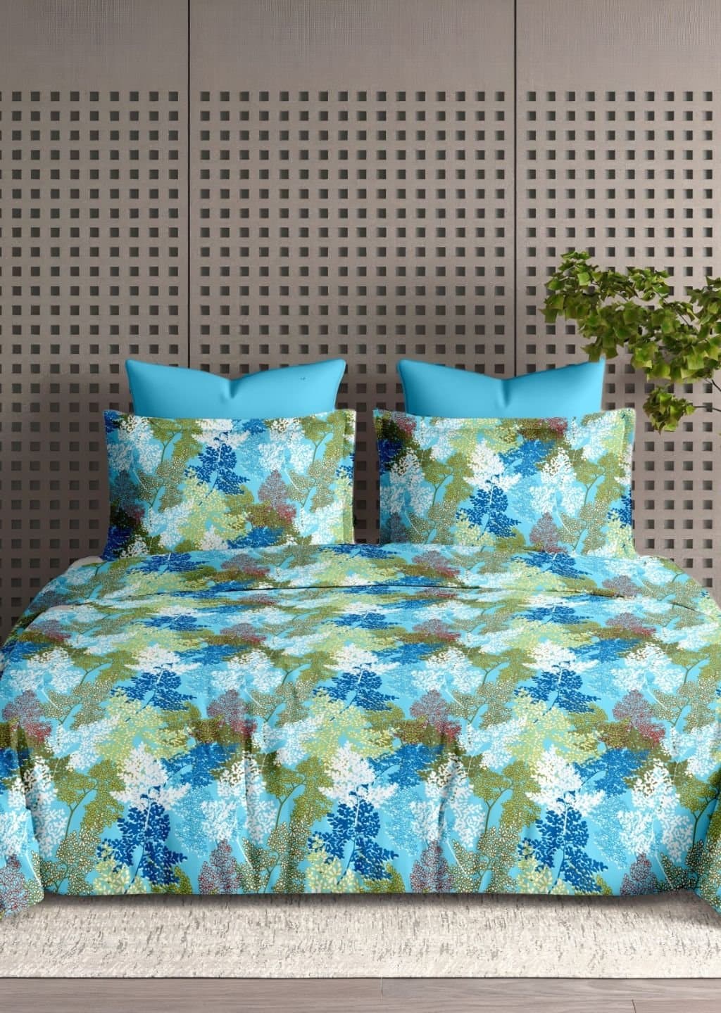 Satiny | 100% Cotton | Floral Design (108"x108"/274cmx274cm) | 144TC Superking Bedsheet view 10