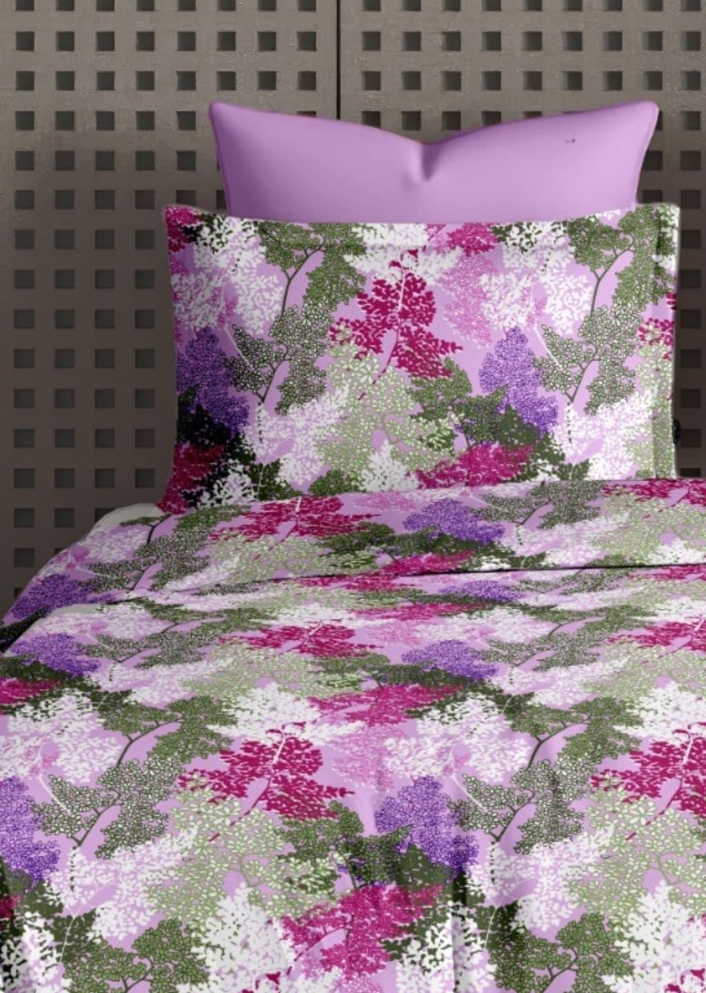 Satiny | 100% Cotton | Floral Design (108"x108"/274cmx274cm) | 144TC Superking Bedsheet view 3