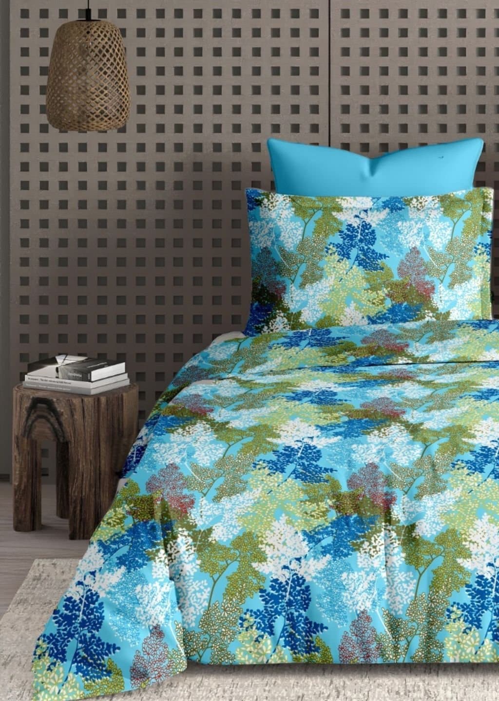 Satiny | 100% Cotton | Floral Design (108"x108"/274cmx274cm) | 144TC Superking Bedsheet view 11