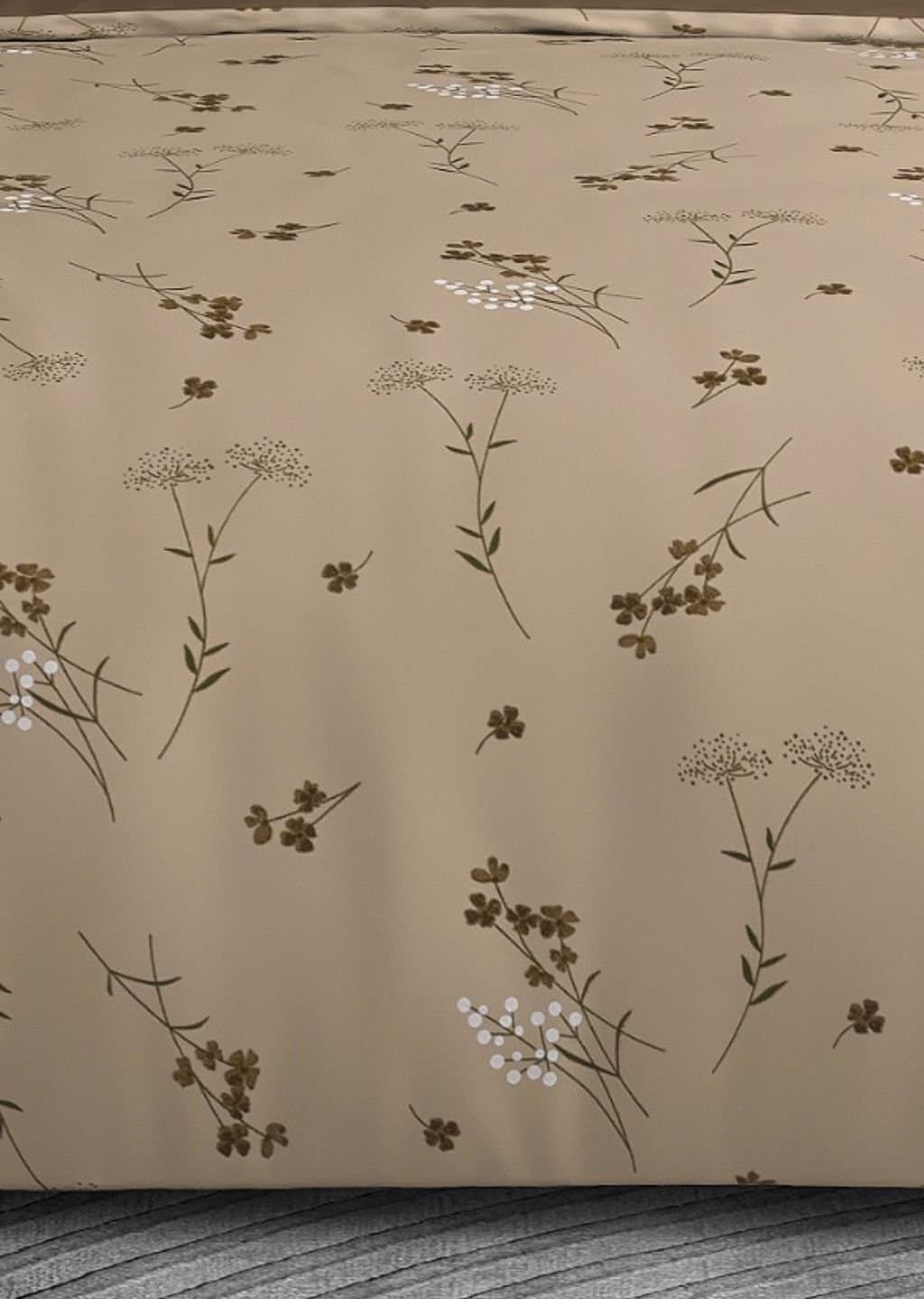 Leaf Tale Collection | 100% Cotton | Floral Design (108"x108"/274cmx274cm) | 600TC Superking Bedsheet view 5