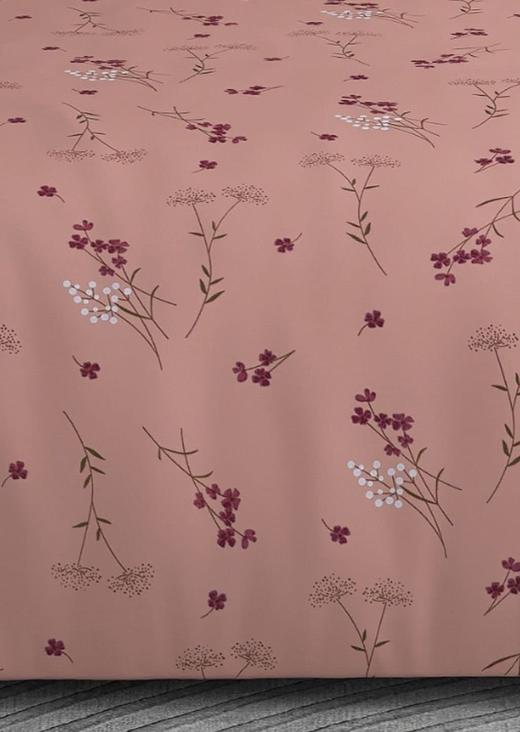 Leaf Tale Collection | 100% Cotton | Floral Design (108"x108"/274cmx274cm) | 600TC Superking Bedsheet view 10