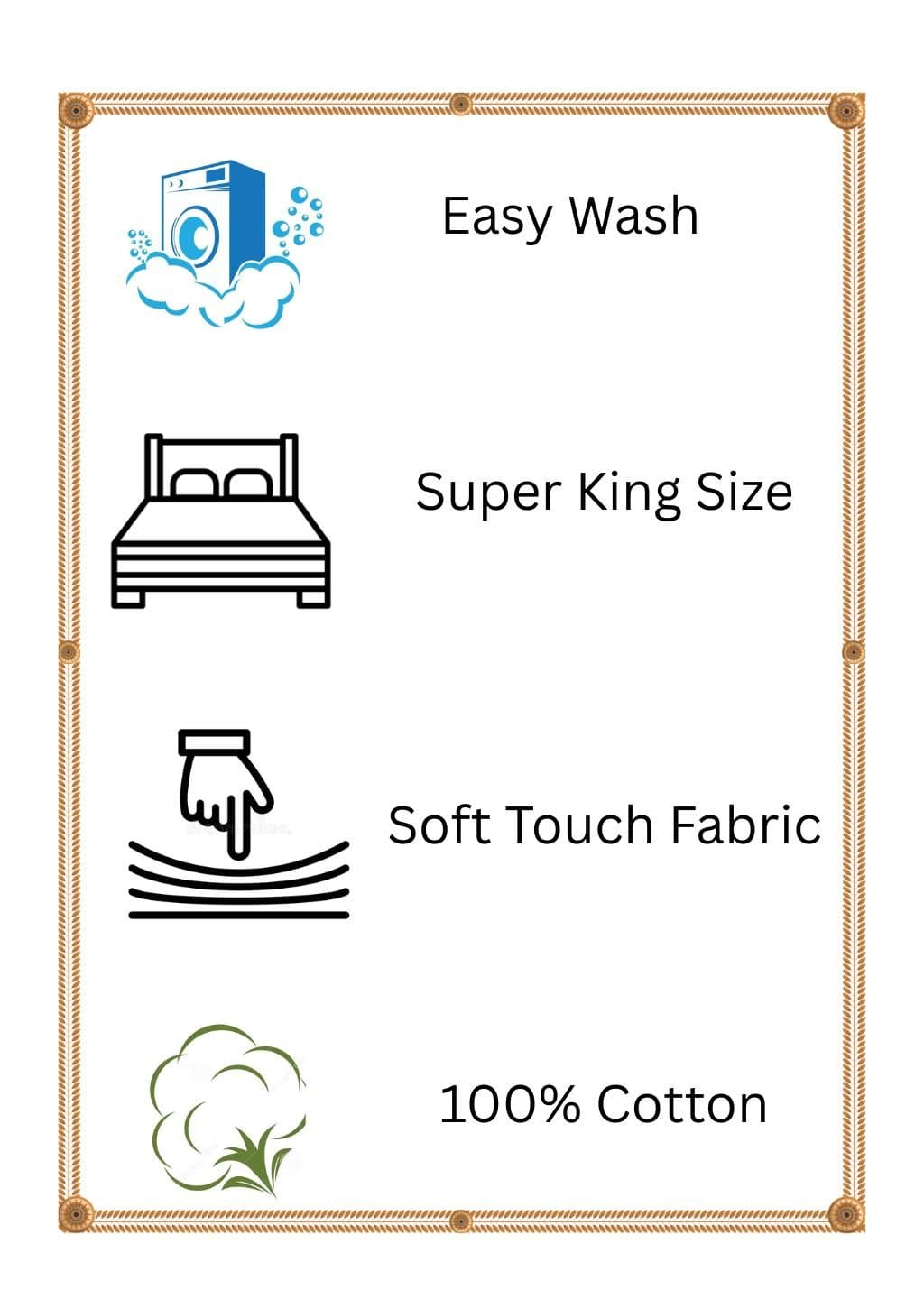 Leaf Tale Collection | 100% Cotton | Floral Design (108"x108"/274cmx274cm) | 600TC Superking Bedsheet view 18