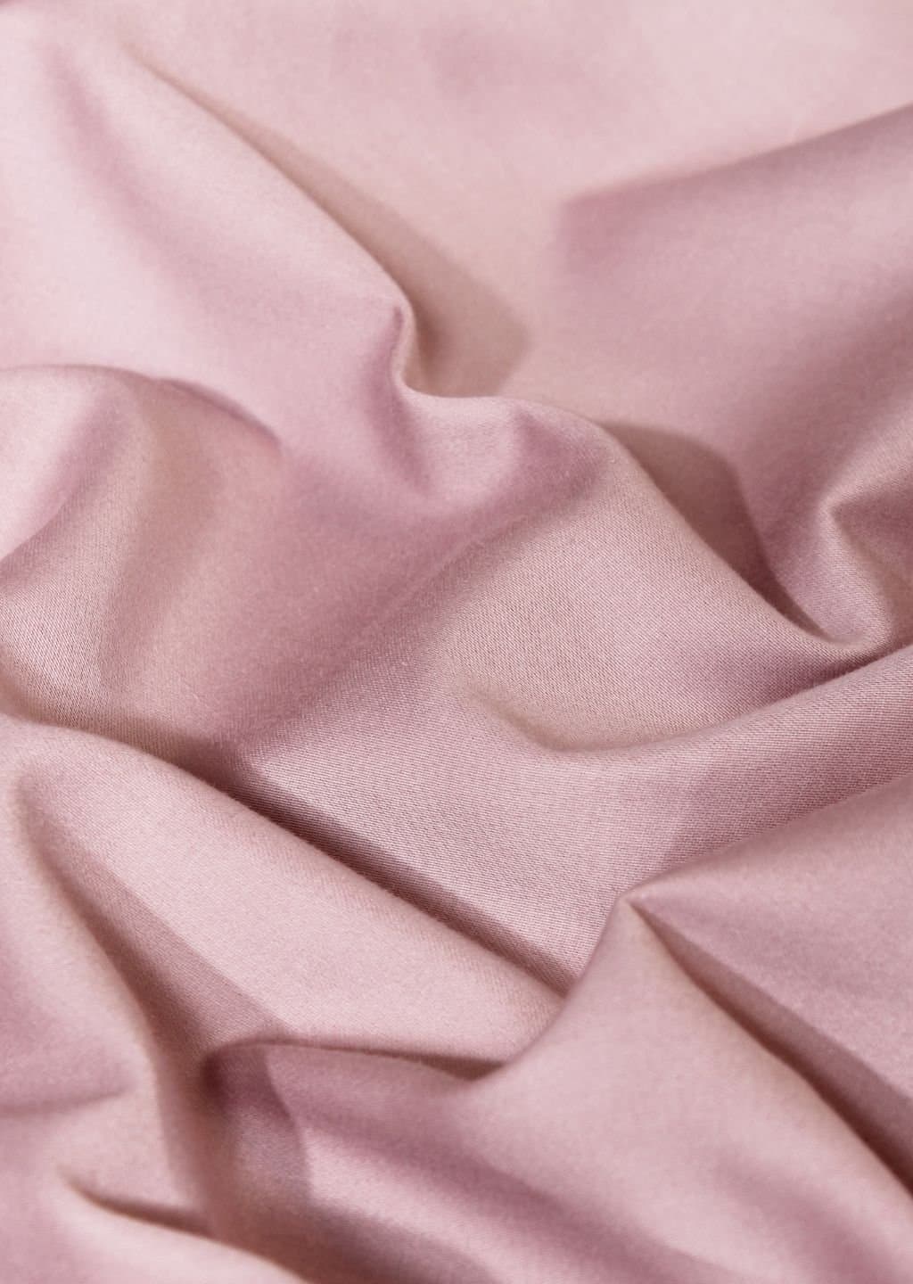 Aura-Quilt Collection | 100% Cotton | Solids (108″x108″/274cmx274cm) | 300TC Superking Size Bedsheet with 2 Quilted Pillow Covers | Muted Rose view 5