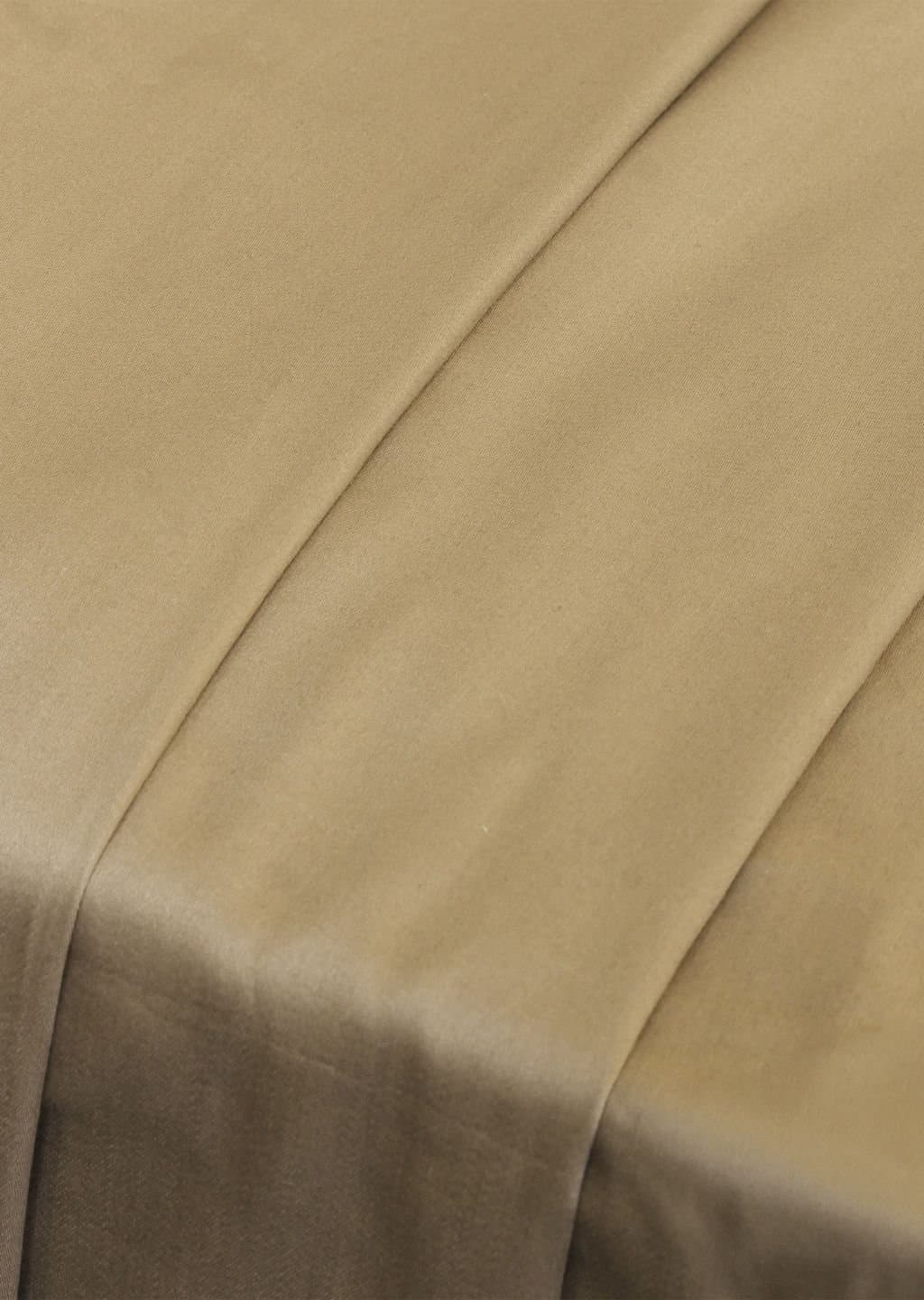 Linea Luxe Collection | 100% Cotton | Solids (108″x108″/274cmx274cm) | 400TC Superking Size Bedsheet with 2 Embroided Pillow Covers | Warm Cocoa view 6