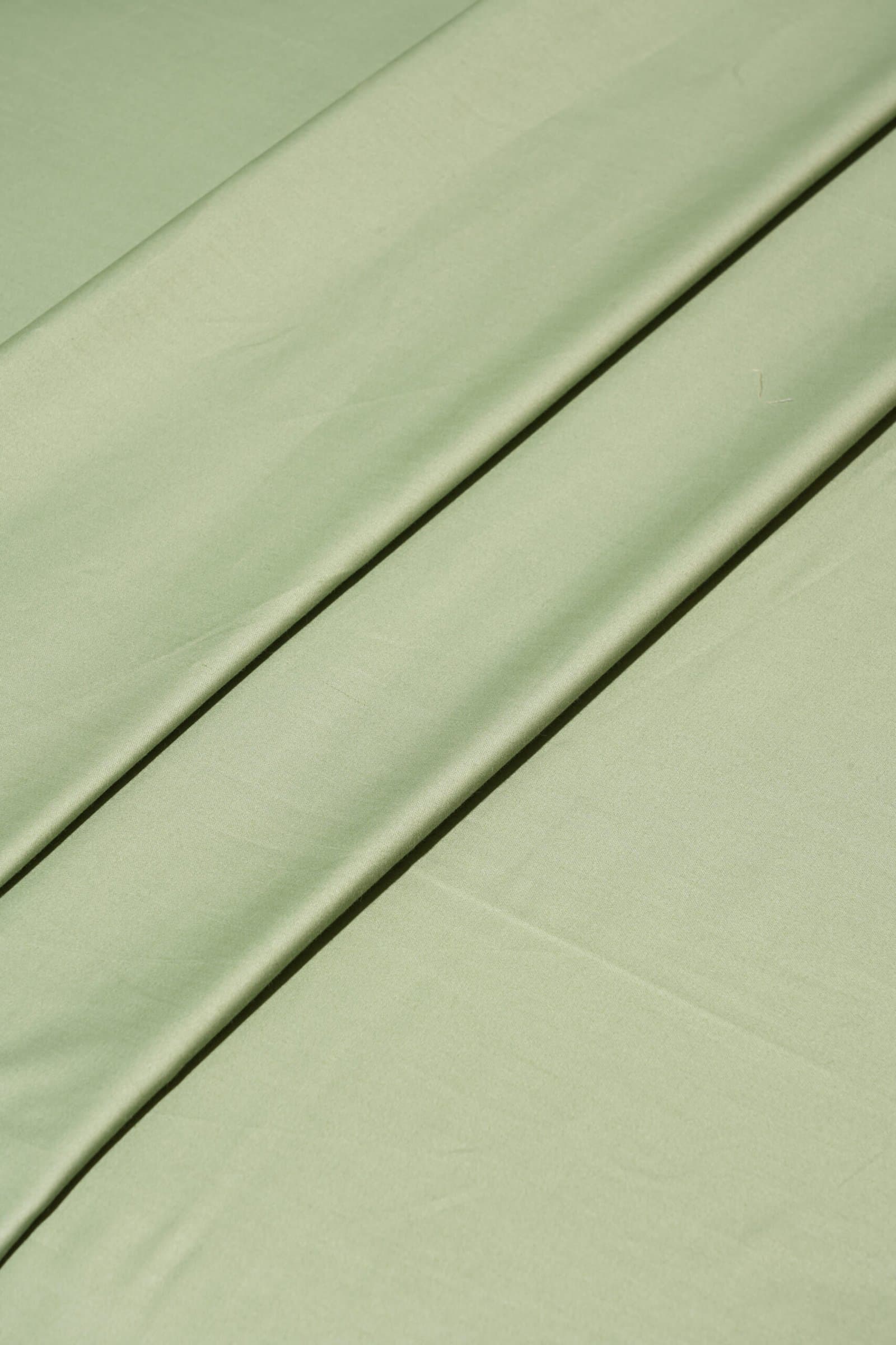 Linea Luxe Collection | 100% Cotton | Solids (108″x108″/274cmx274cm) | 400TC Superking Size Bedsheet with 2 Embroided Pillow Covers | Moss view 5