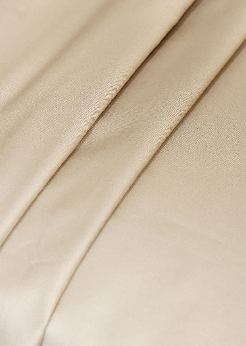 Linea Luxe Collection | 100% Cotton | Solids (108″x108″/274cmx274cm) | 400TC Superking Size Bedsheet with 2 Embroided Pillow Covers | Soft Pearl view 6