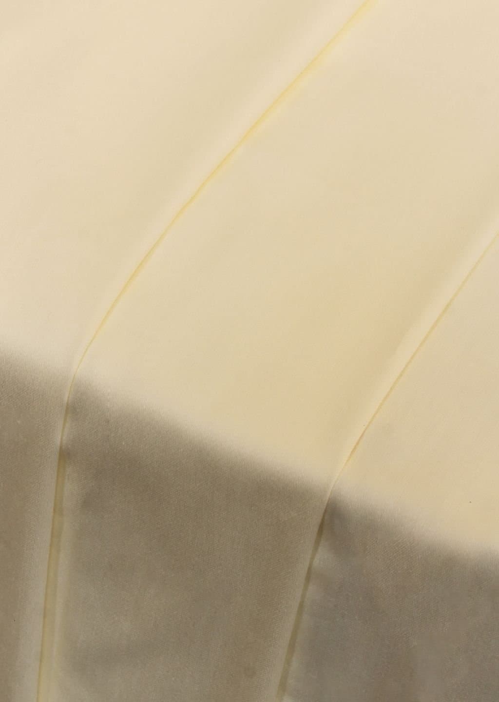 Linea Luxe Collection | 100% Cotton | Solids (108″x108″/274cmx274cm) | 400TC Superking Size Bedsheet with 2 Embroided Pillow Covers | Light Cream view 6