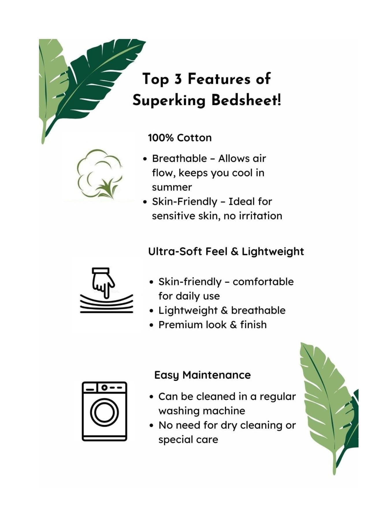 Linea Luxe Collection | 100% Cotton | Solids (108″x108″/274cmx274cm) | 400TC Superking Size Bedsheet with 2 Embroided Pillow Covers | Warm Cocoa view 7