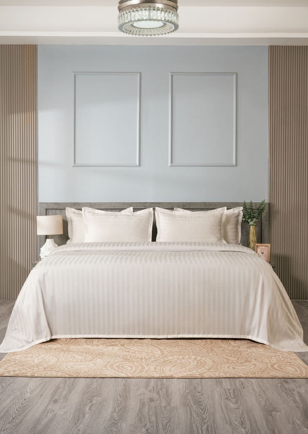 Sleeping Owls-because your sleep matters (In-House) Colors 2cm 300TC Bedsheet Set | Light Cream | 1 Superking Bedsheet with 2 Pillow Covers (108″x112″/274cmx285cm)
