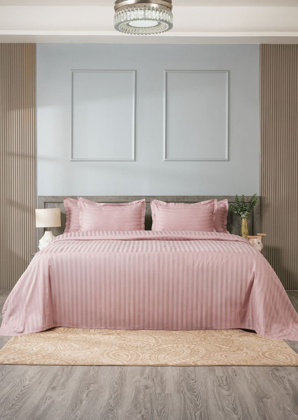 Sleeping Owls-because your sleep matters (In-House) Colors 2cm 300TC Bedsheet Set | Muted Rose | 1 Superking Bedsheet with 2 Pillow Covers (108″x112″/274cmx285cm)